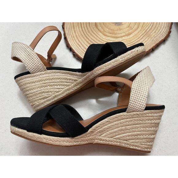 Lucky Brand women’s wedge black size 9 - Picture 6 of 8